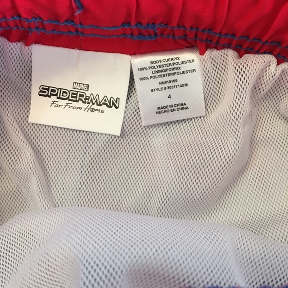 SPIDER-MAN shorts Swim TRUNKS Marvel toddler suit - Picture 4 of 4